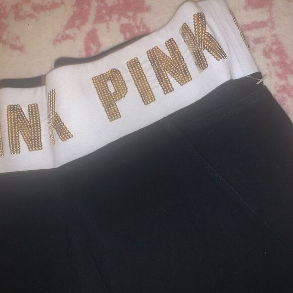Vintage y2k PINK Victoria’s Secret bling sequin waistband leggings - Picture 3 of 3